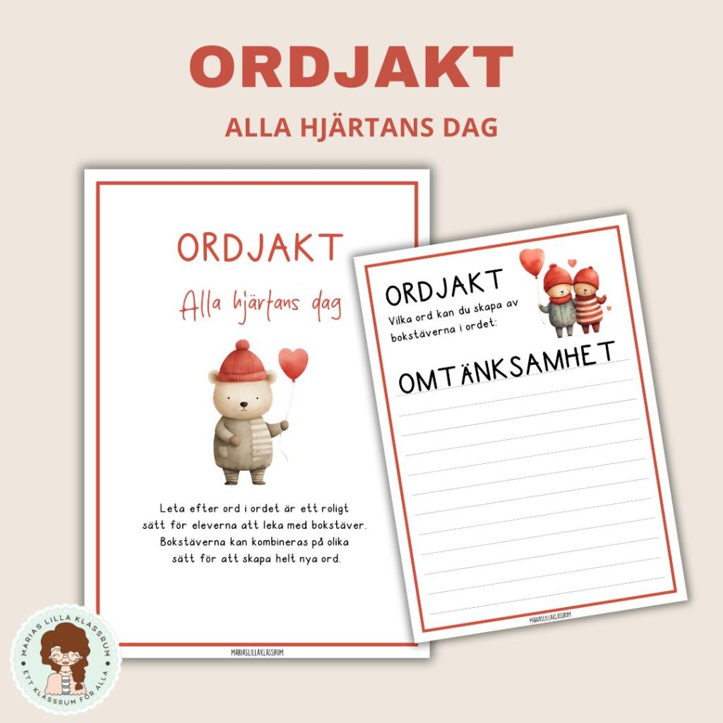 Ordjakt – Tema Alla hjärtans dag