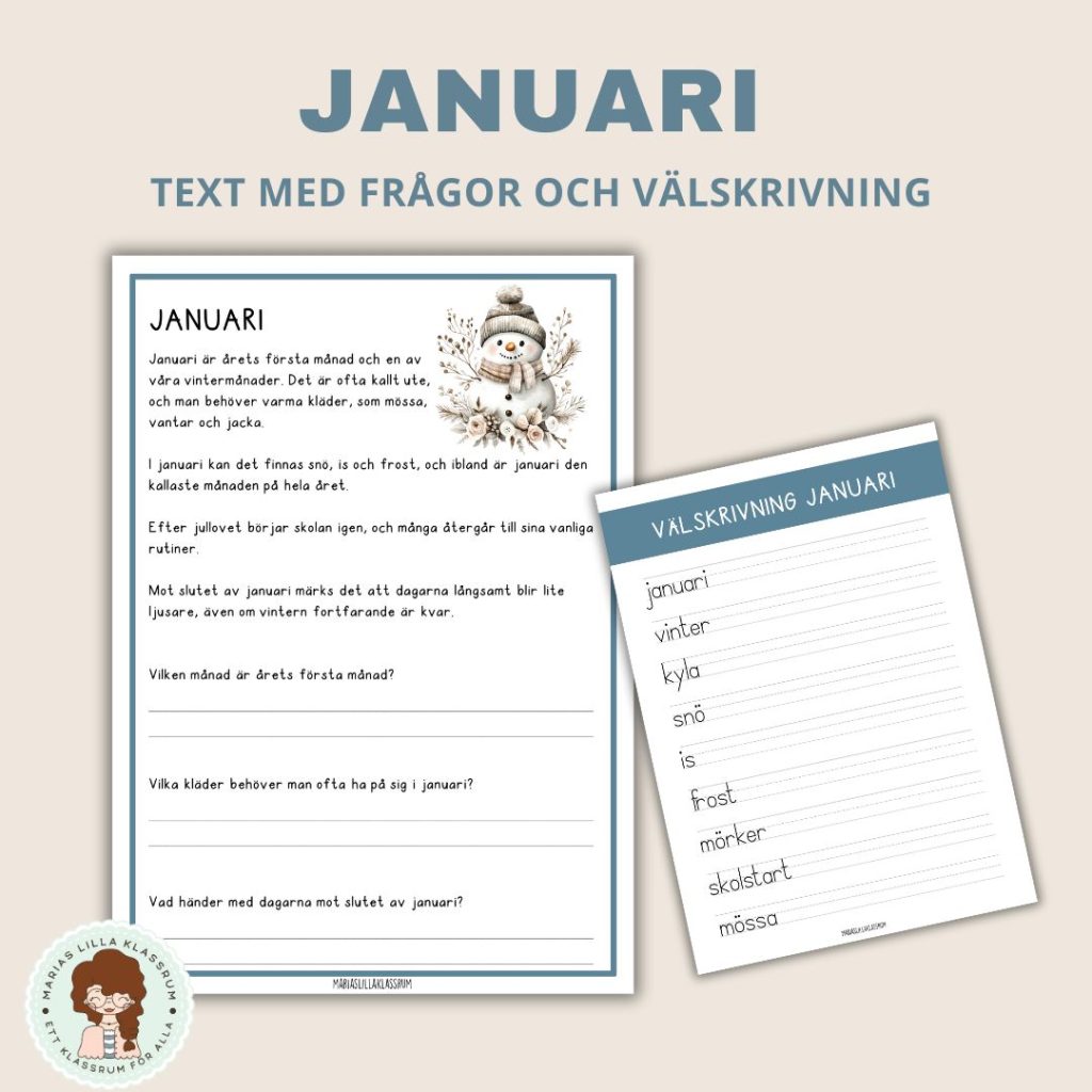 Januari – fakta och välskrivning