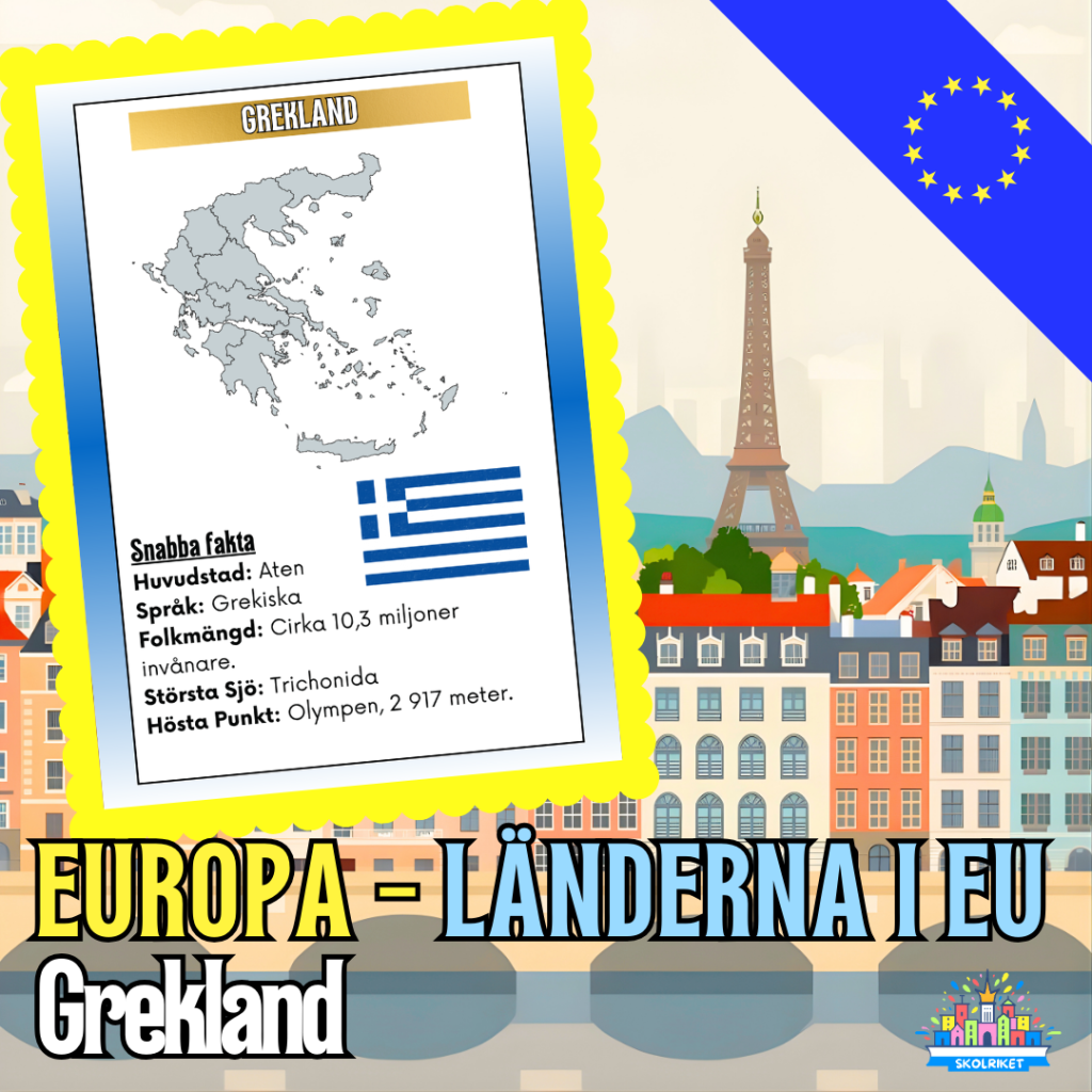 Europa – Länderna i EU – Grekland