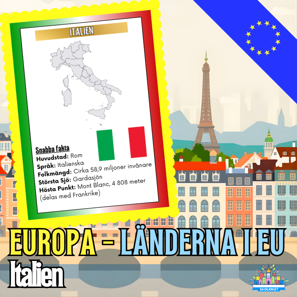 Europa – Länderna i EU – Italien