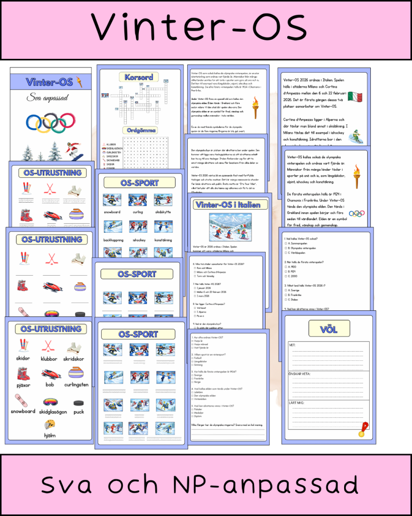 Vinter-OS , SVA och NP anpassat