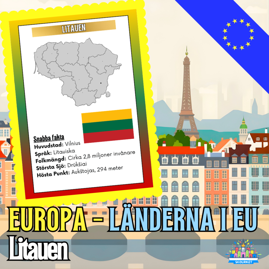 Europa – Länderna i EU – Litauen