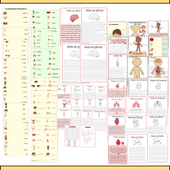 Tema Kroppen- SVA anpassad-kroppens delar och organ-matens väg genom kroppen- 61 sidor