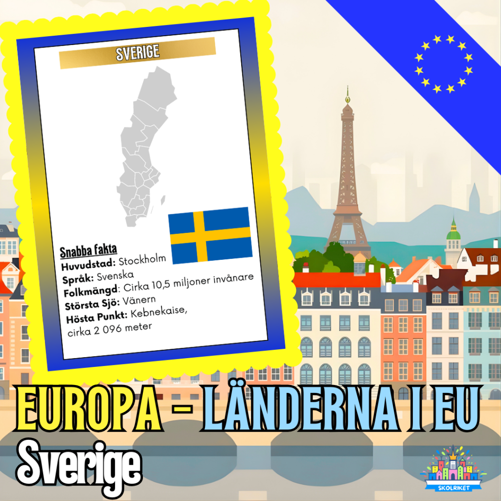 Europa – Länderna i EU – Sverige