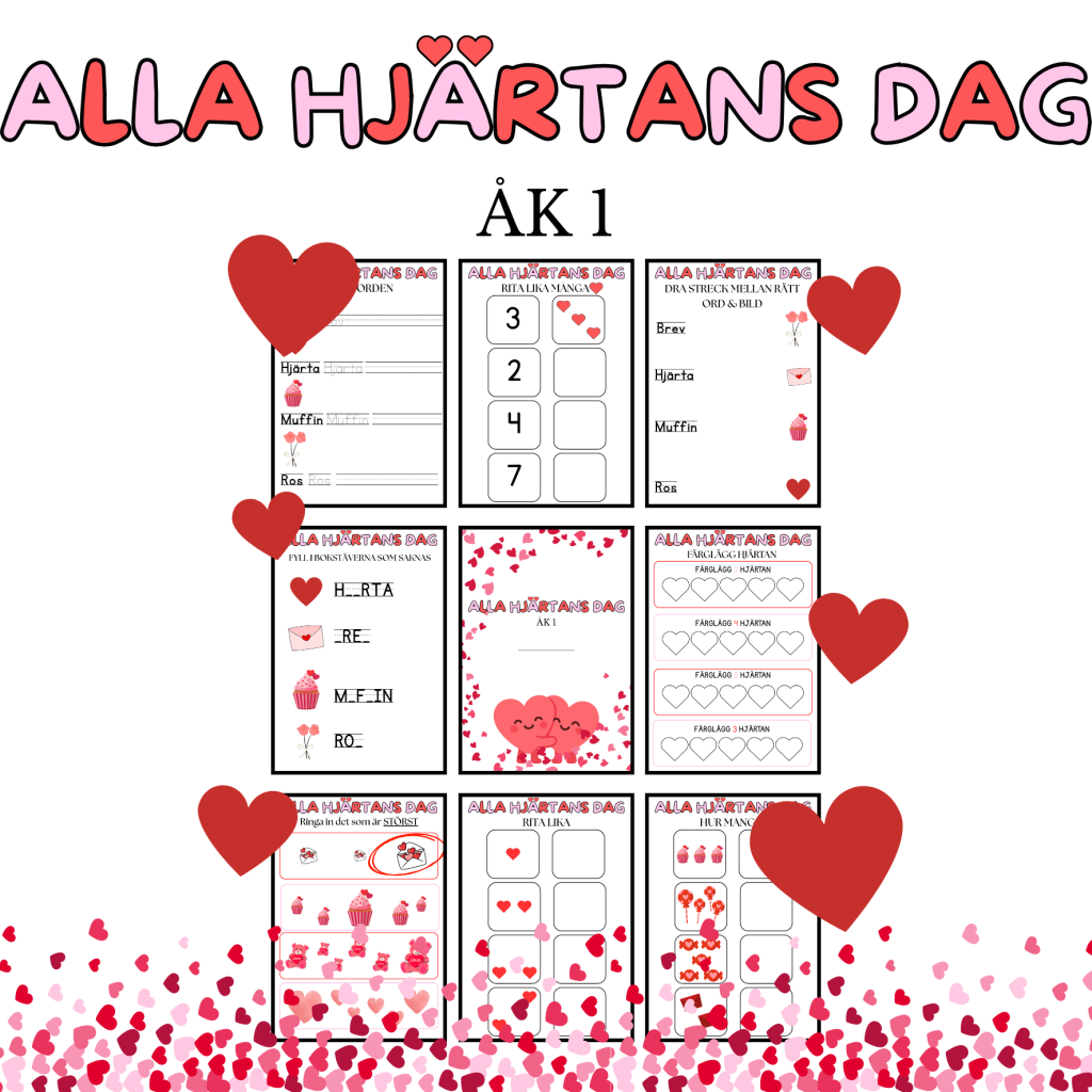 Alla Hjärtans Dag – Häfte ÅK1