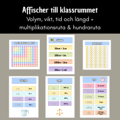 Vikt, volym, tid, längd + multiplikationsruta & hundraruta