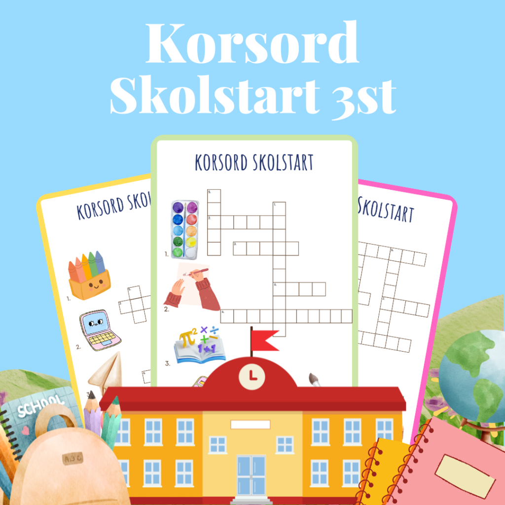 Korsord skolstart 3st
