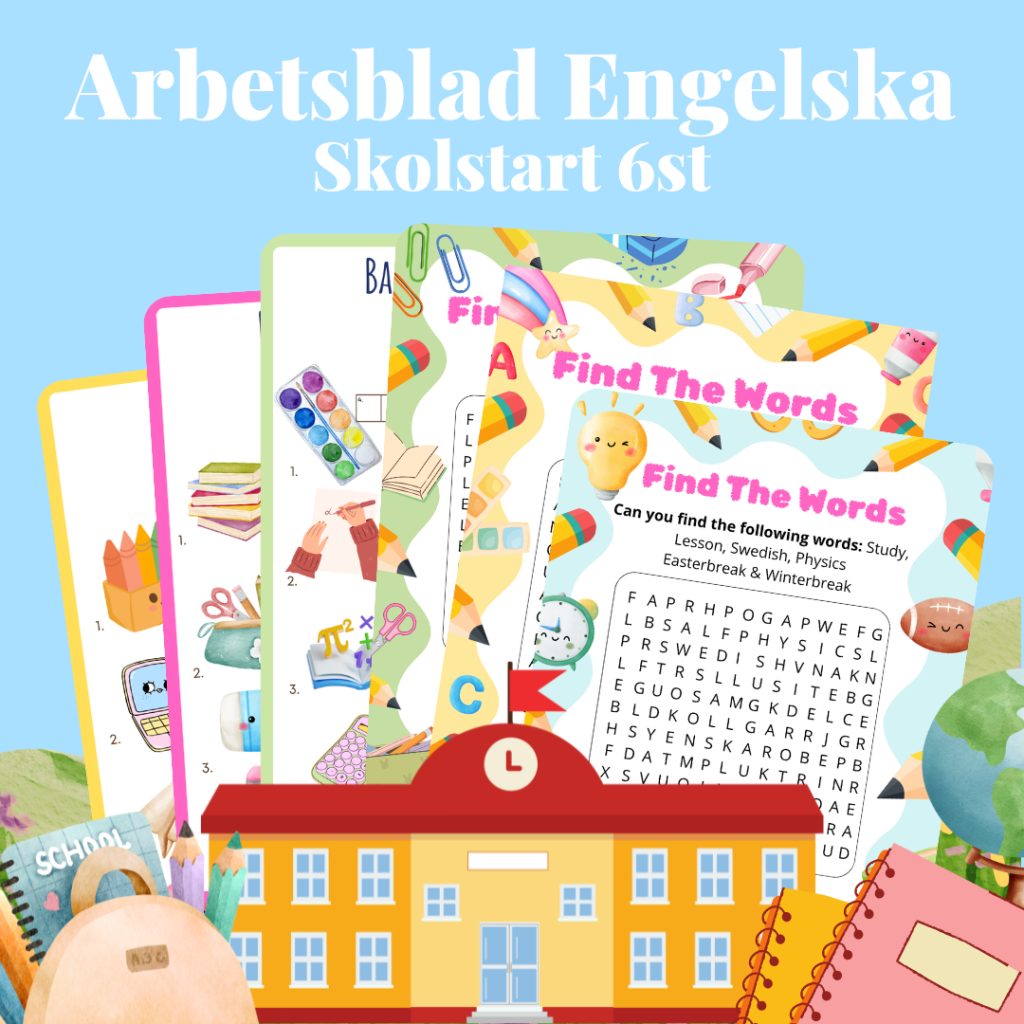Skolstart arbetsblad – Eng 6 st