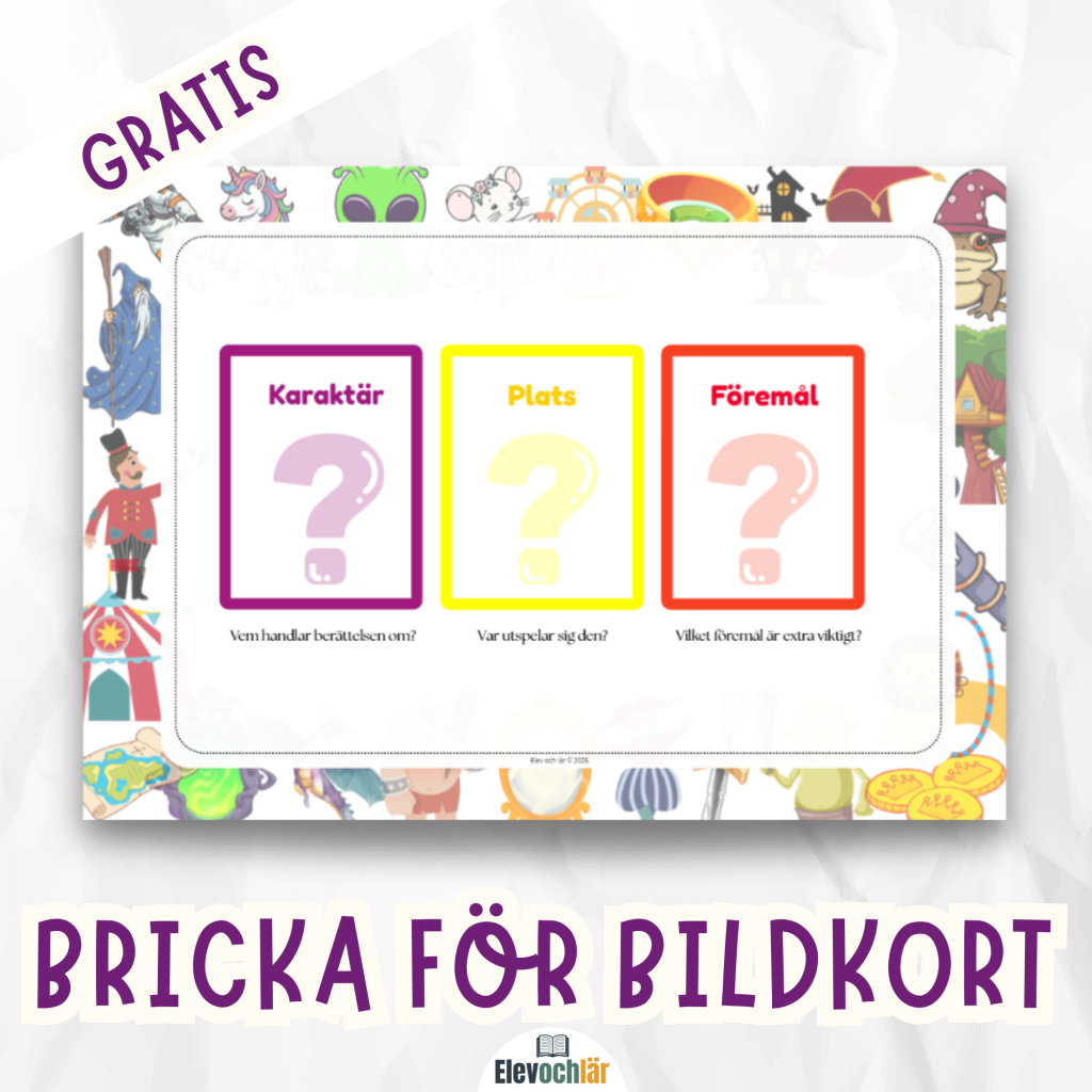 Bricka för bildkort – passar perfekt till bildkorten för kreativt skrivande