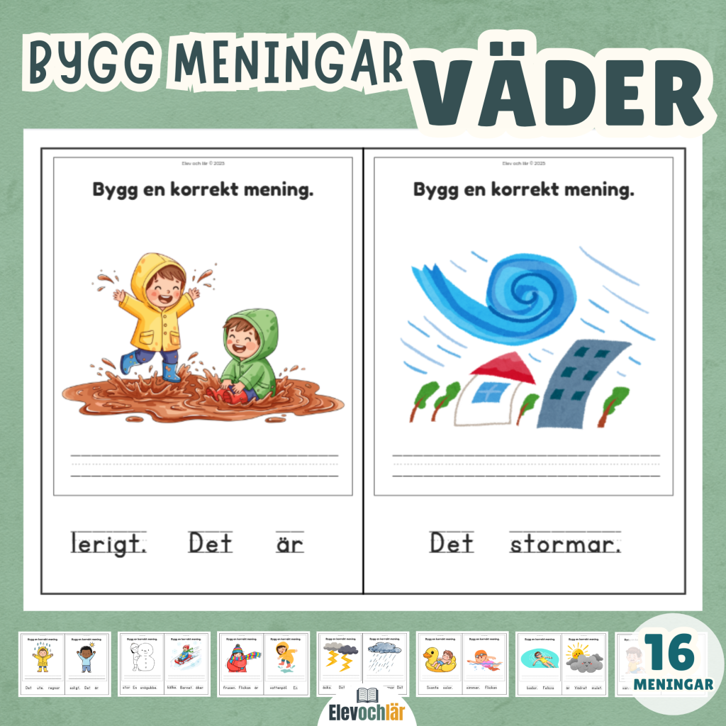 Bygg meningar – väder