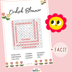 Ordsök blommor + facit