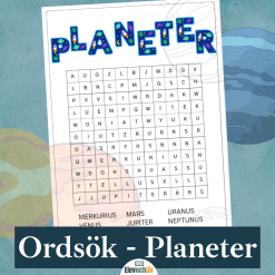 Planeter - ordsök med de 8 planeterna