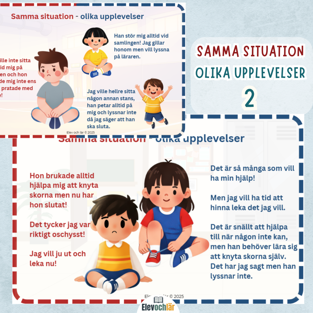 Att förvänta sig utan motprestation. Samma situation – olika upplevelser. Paket 2