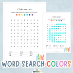 Word search colors – Engelska och Svenska + facit - bild 2