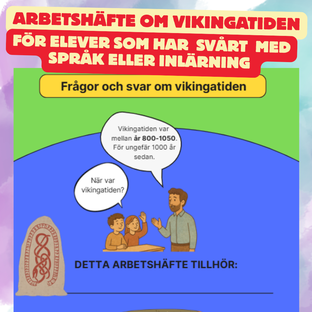 Vikingatiden: arbetshäfte med lätt material