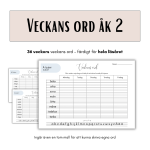 Veckans ord åk 2 – för hela läsåret - bild 1