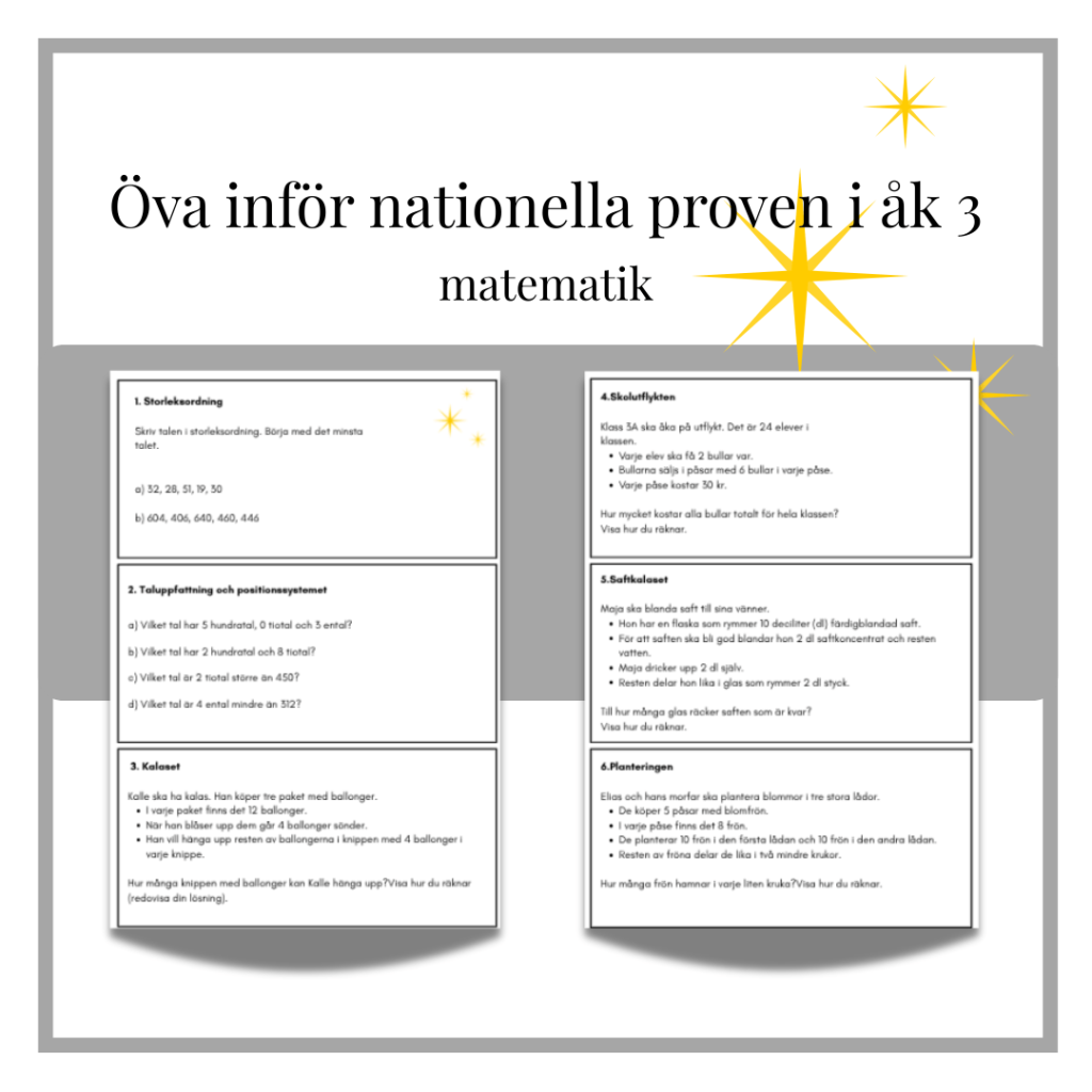 Problemlösningsuppgifter NP åk 3