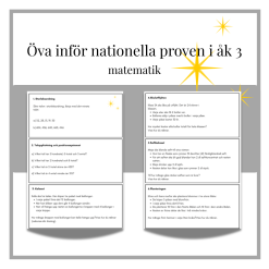 Problemlösningsuppgifter NP åk 3
