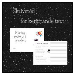 Rymdberättelse - skrivstöd