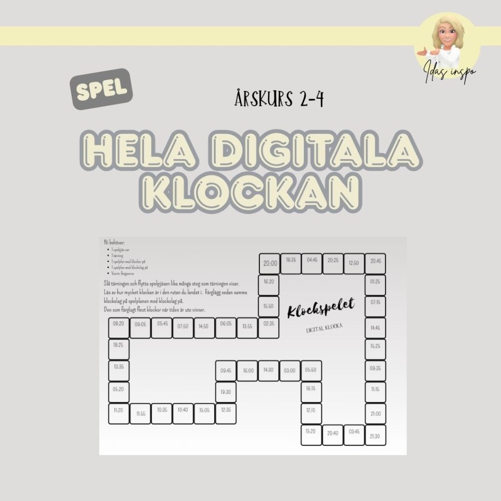 Spel: Hela digitala klockan