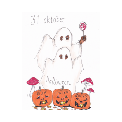 Barn firar Halloween