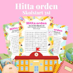 Hitta orden - Skolstart 3st