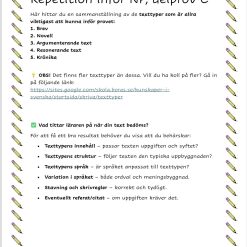 Kompendium inför nationella provet åk 9, delprov C (skriva)