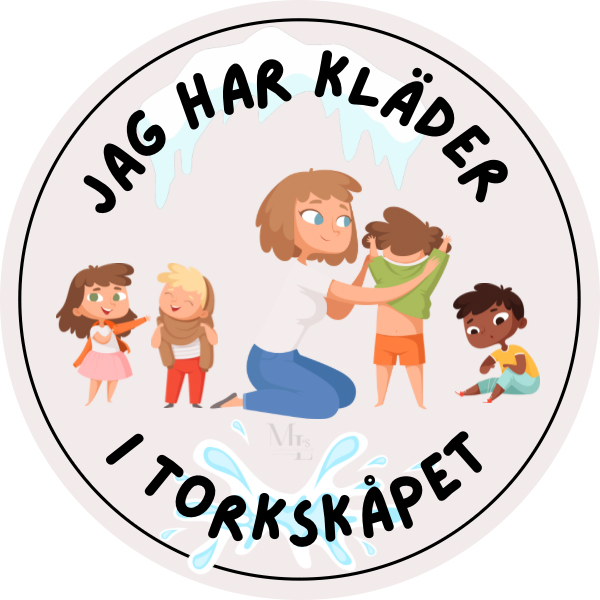 Kläder finns i torkskåpet