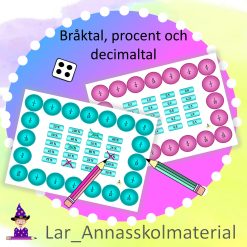 Bråktal, procent och decimaltal = Mattespel