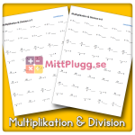 Multiplikation & Division med Facit - bild 1