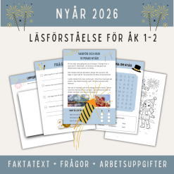 Faktatext om nyår i Sverige och Kina för åk 1-2 (jämför, upptäck och förstå)