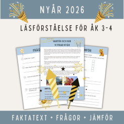 Hur vi firar nyår i Sverige och Kina, åk 3-4