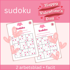 Sudoku, 2 st med facit, Valentine