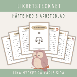 Arbeta med likhetstecknets betydelse, häfte med 6 sidor