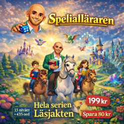 Läsjakten - Hela serien -15 nivåer - 435 ord