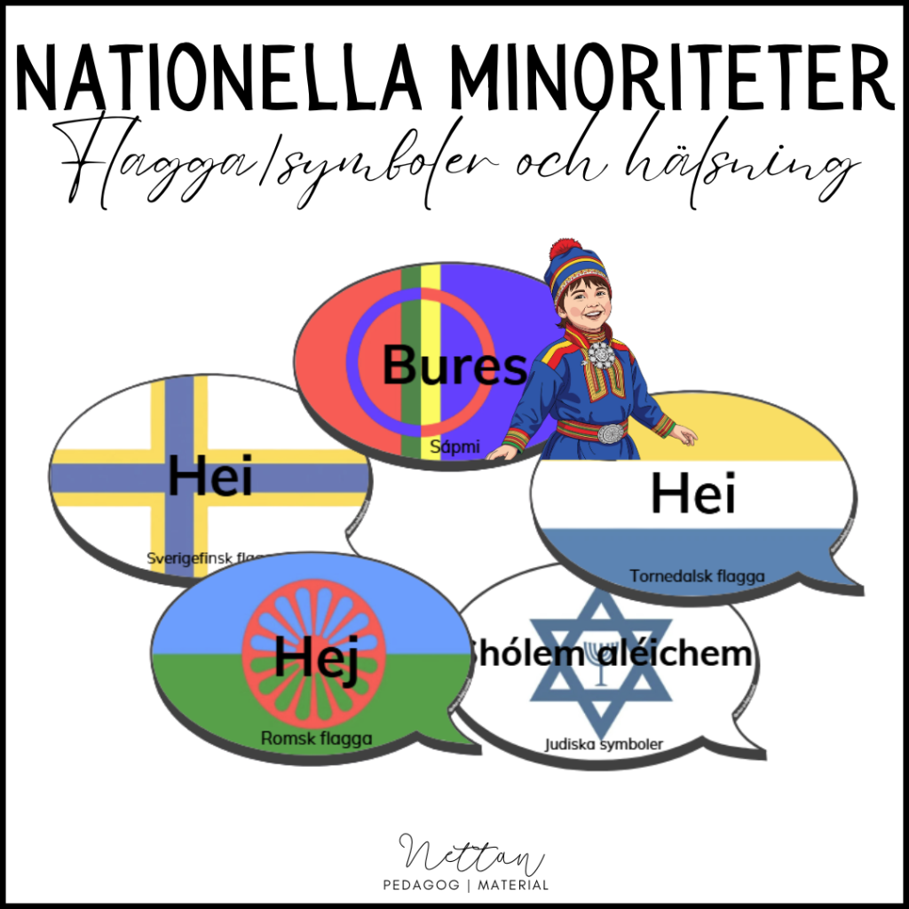 Nationella minoriteter – flagga/symboler och hälsning