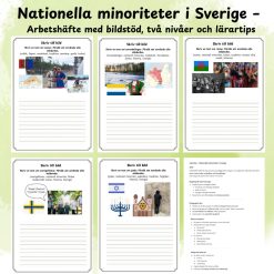 Nationella minoriteter i Sverige – Arbetshäfte med bildstöd, två nivåer och lärartips