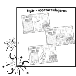 Nyår arbetsblad - i tre nivåer