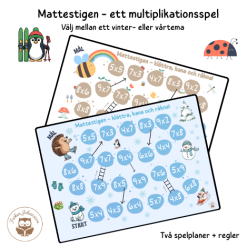 Mattestigen - multiplikationsspel