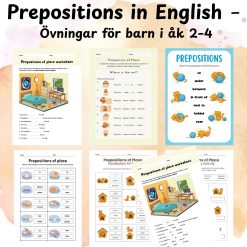 Prepositions in English – Övningar för barn i åk 2–4
