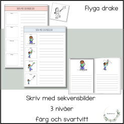 Flyga drake - skriv till sekvensbilder
