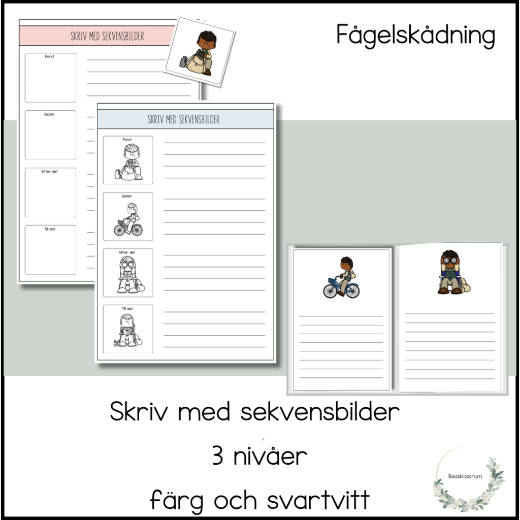 Fågelskådning – skriv till sekvensbilder