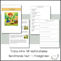 Träna inför NP läsförståelse – i trädgården