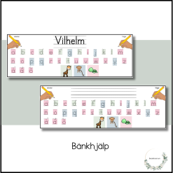 Bänkhjälp - forma bokstäver