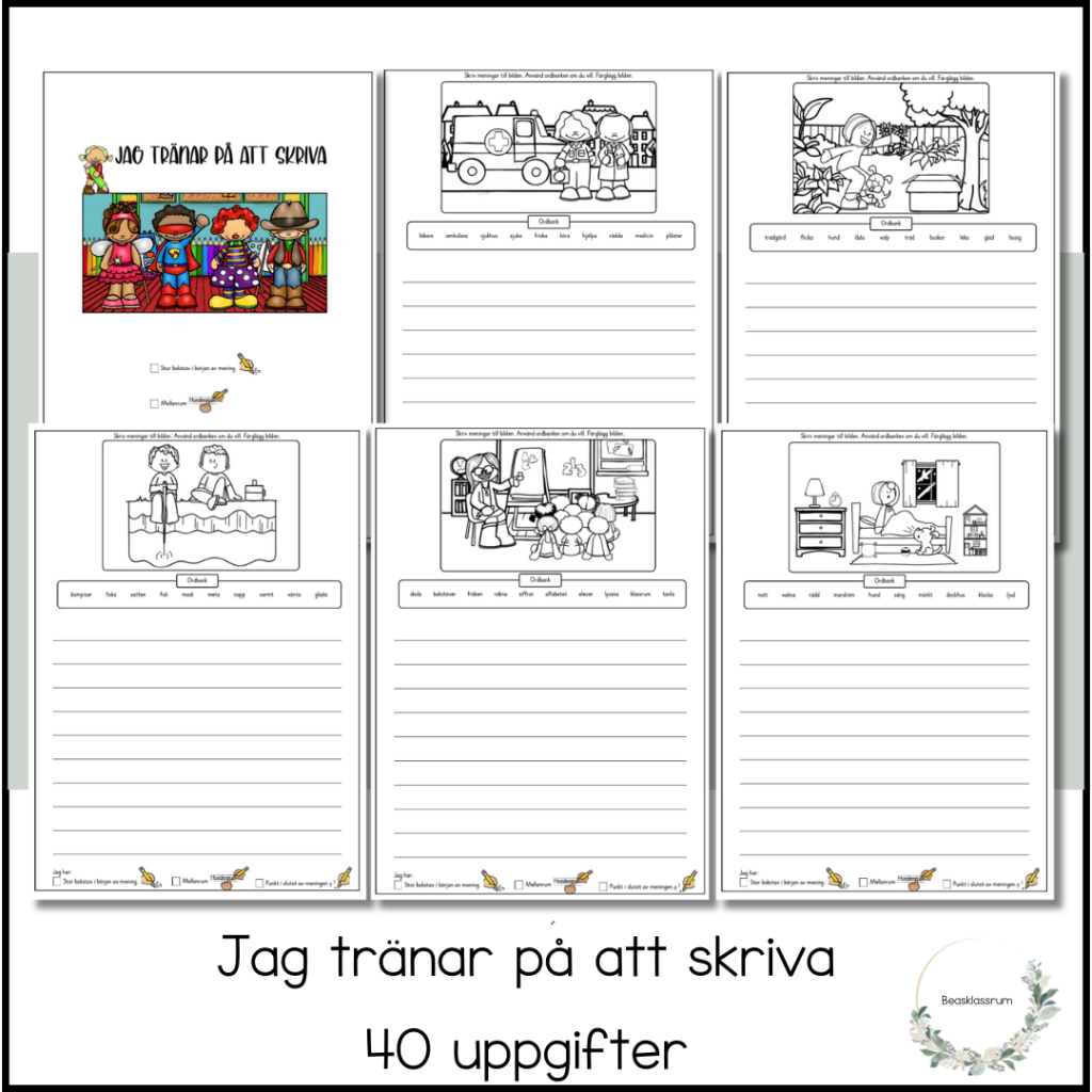 Jag tränar på att skriva