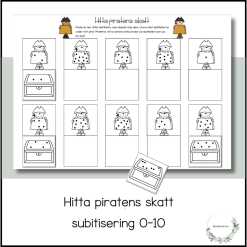 Hitta piratens skatt – subitisering 0-10