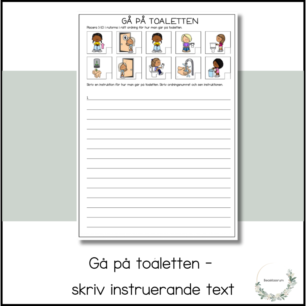 Instruerande text – gå på toaletten