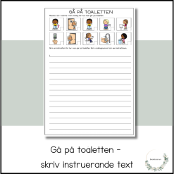 Instruerande text - gå på toaletten