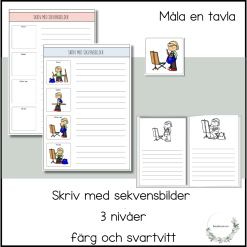 Måla en tavla - skriv till sekvensbilder