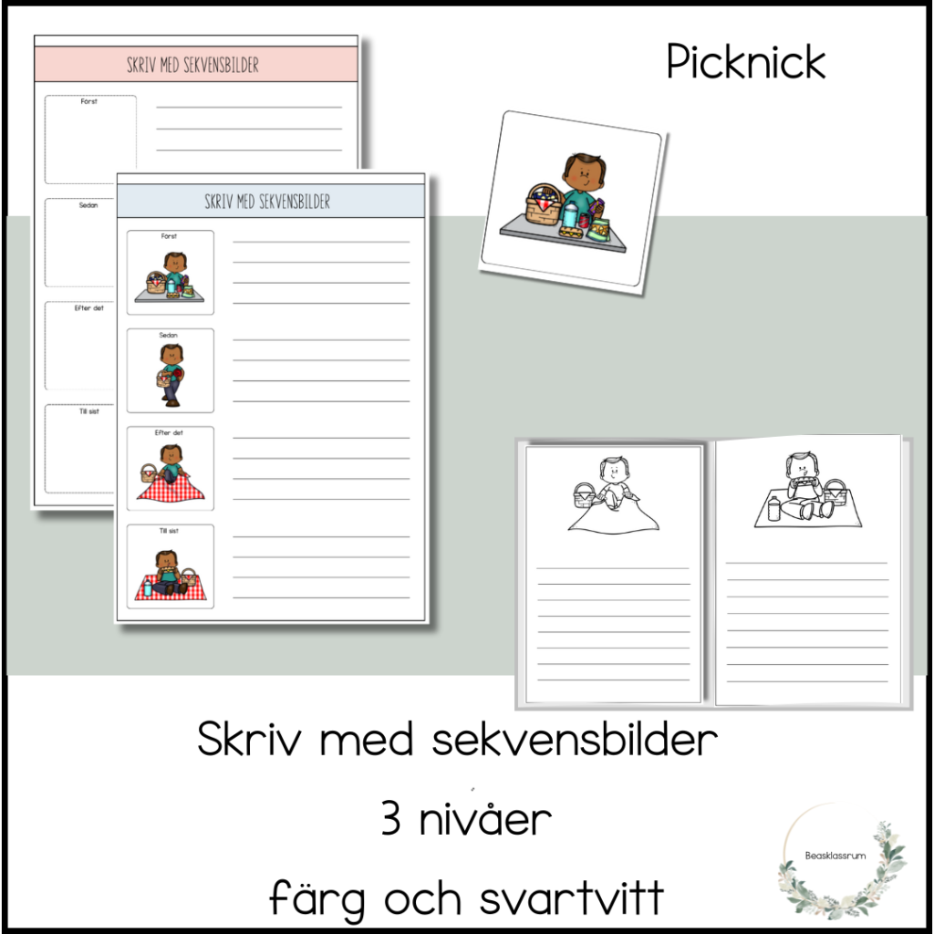 Picknick – skriv till sekvensbilder